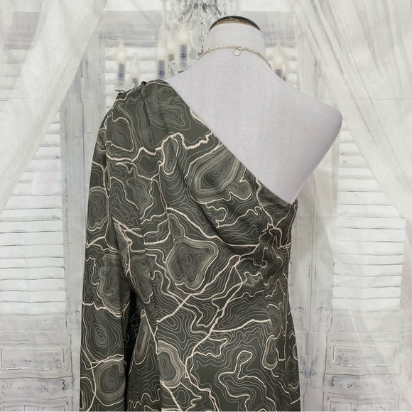 Antonio Melani Size 14 Elizabeth Damrich Monroe Long Sleeve One Shoulder Midi - Picture 13 of 16